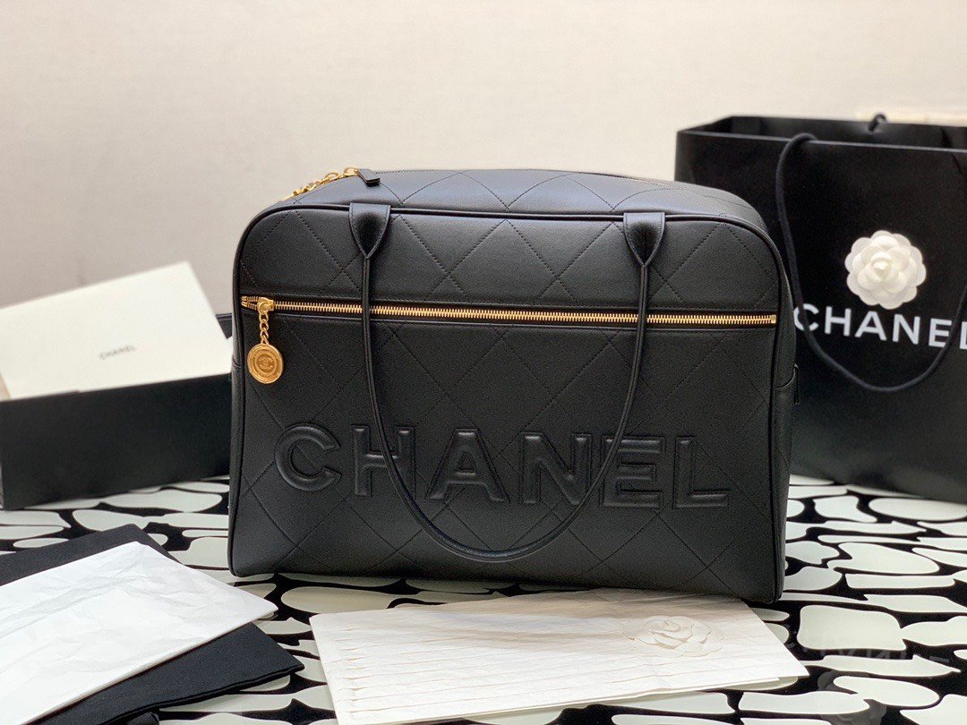Chanel Shopping Bag Like Auth Handbags Woman’s Braille Pattern 30x45x15cm - Image 8