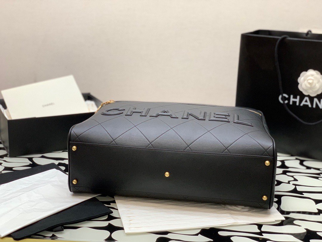 Chanel Shopping Bag Like Auth Handbags Woman’s Braille Pattern 30x45x15cm - Image 3