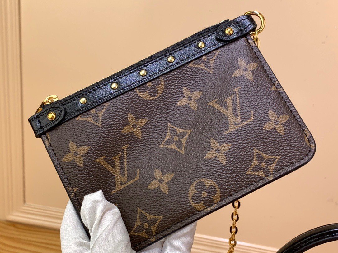 Louis Vuitton LV Petite Malle LV Monogram Pattern Like Auth Handbags 24x16x13cm - Image 4