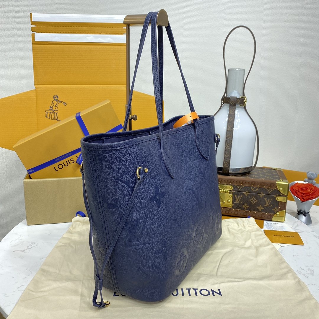LV Neverfull MM Monogram Empreinte Leather - Image 7