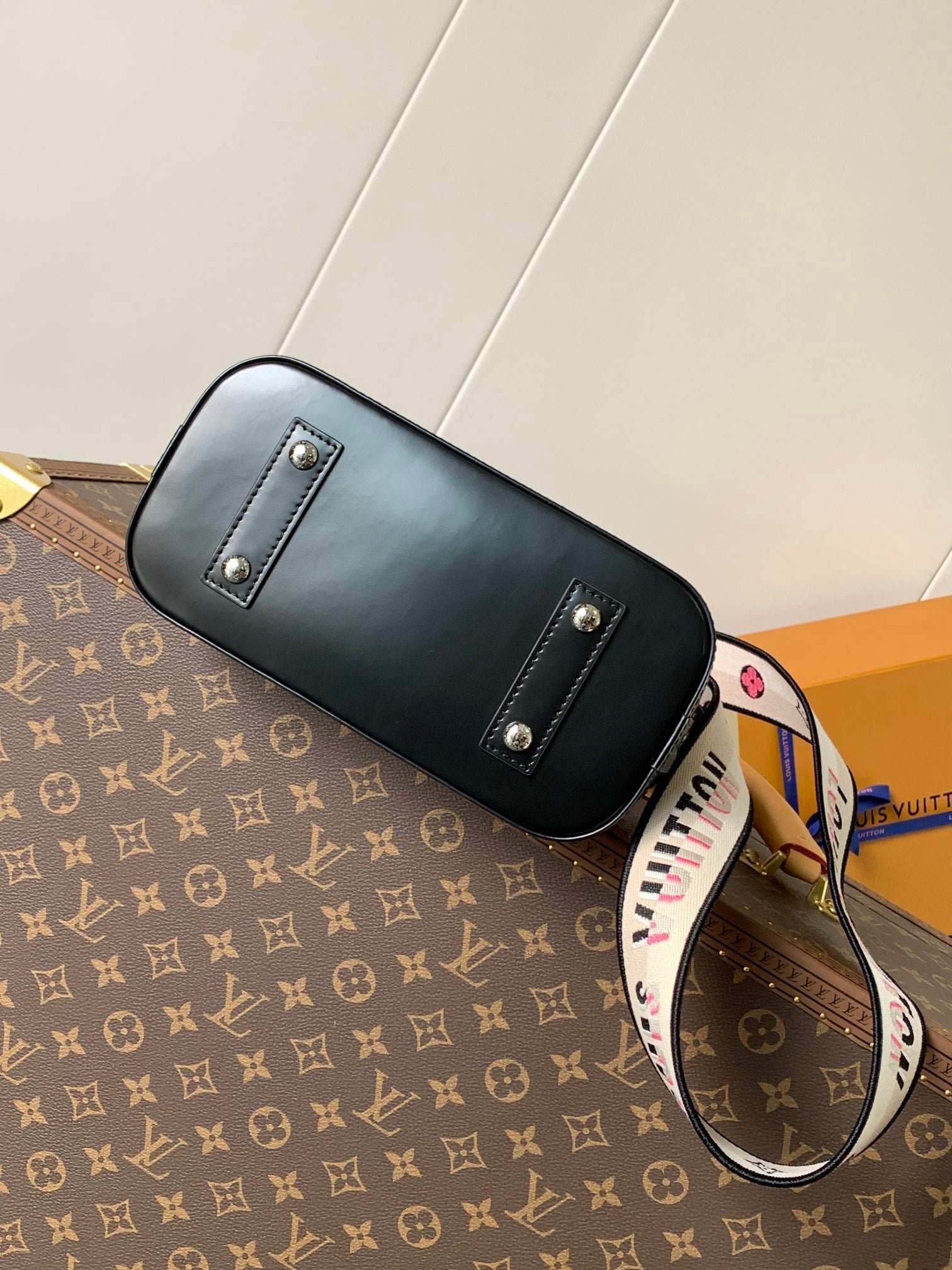 LV ALMA BB BAG 23 IN BLACK GRAIN COWHIDE - Image 8